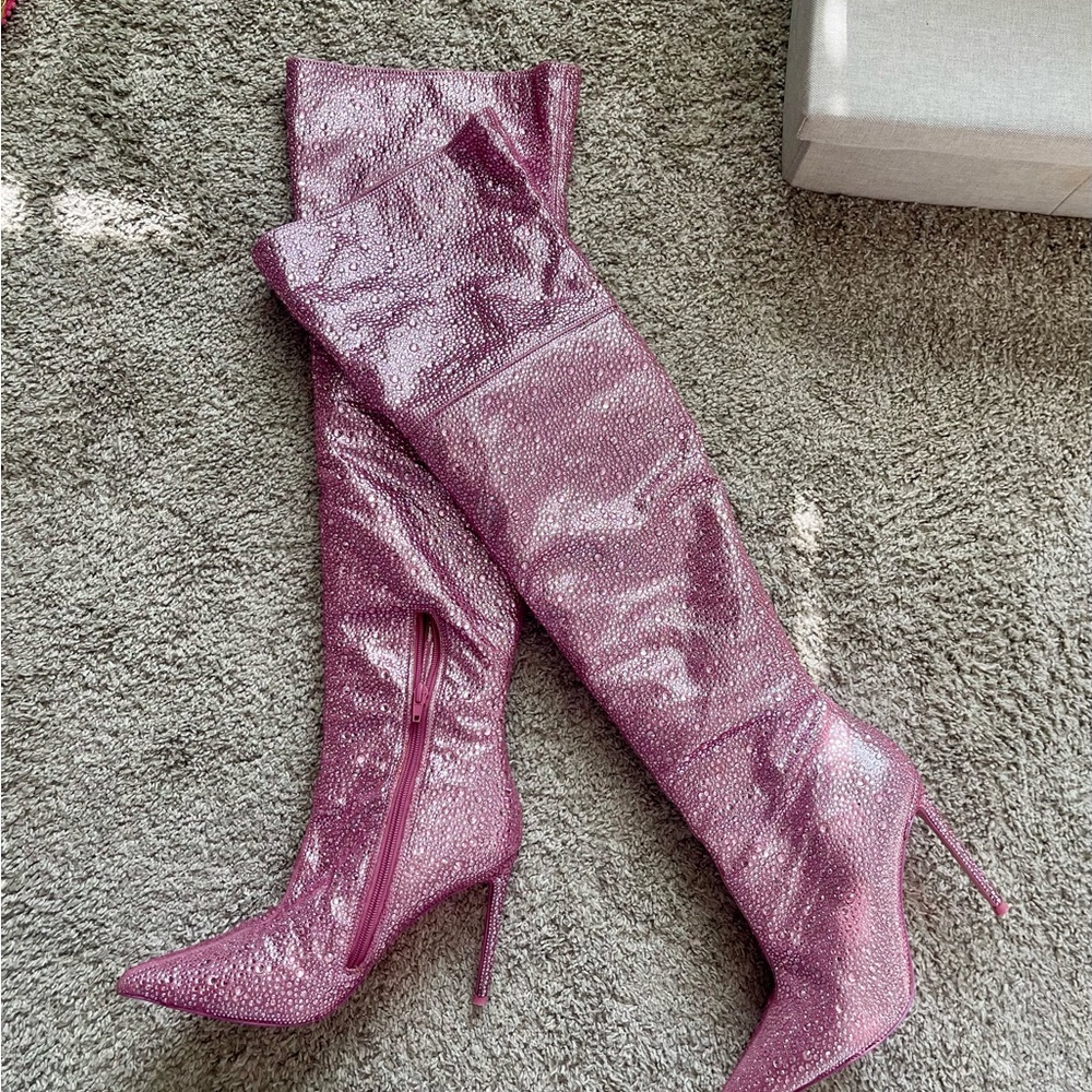 Rhinestone Pink Women's Boots